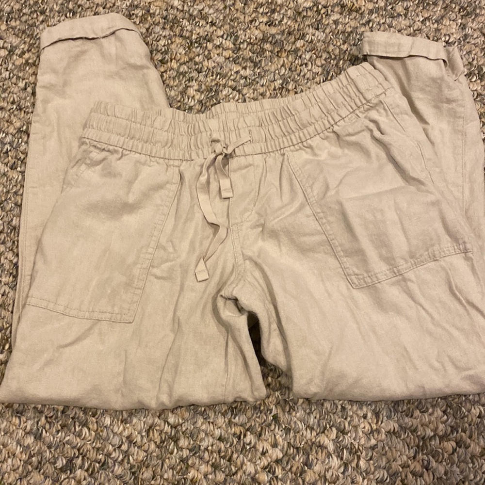 Linen crop pants size XS